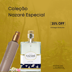 D -  Nazaré Especial - Colônia de 100 ml + Versão Portável Luxo (Cor Gelo) -  Entrega gratuita em todo Brasil.